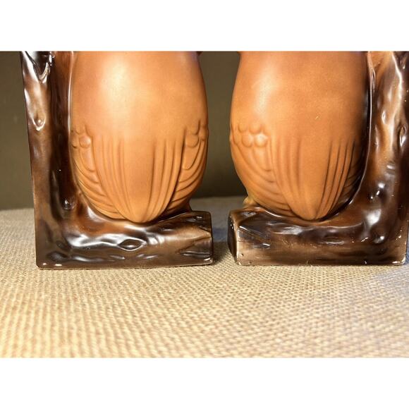 Vintage 1960's Hand Painted Owl Ceramic Bookends Made in Japan - Picture 10 of 12